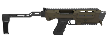 Meta Tactical Llc MX1-PS-GR MX-1 Conversion Kit Compatible w/Glock, OD Green Aluminum Frame w/M-LOK & Picatinny Rail, Black Polymer Folding Stabilizer                                                  