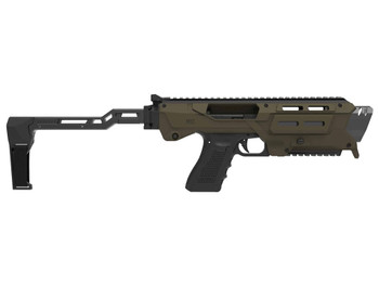 Meta Tactical Llc MX1-PS-GR MX-1 Conversion Kit Compatible w/Glock, OD Green Aluminum Frame w/M-LOK & Picatinny Rail, Black Polymer Folding Stabilizer
