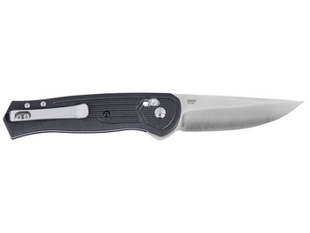 CRKT 7170 SERO EDC 3.02" Folding Plain Satin S35VN Blade, Black Textured GRN Handle
