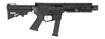 Dpms Panther Arms DP51655231780 Kitty Kat G9 9mm Luger 27+1 4" Black Nitride Heavy Threaded Barrel, Black Hardcoat Anodize Aluminum Receiver w/Picatinny Rail, M-LOK Handguard, Black Polymer DPMS CAR B