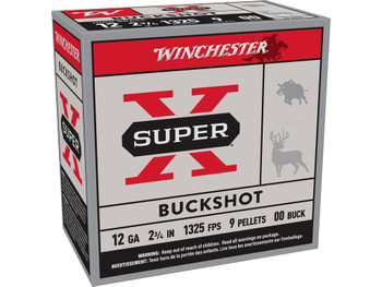 Winchester Ammo XB1200VP25 Super X 12Gauge 2.75" 00Buck Shot 25 Per Box/10 Case