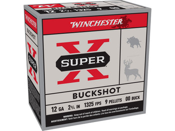 Winchester Ammo XB1200VP25 Super X 12Gauge 2.75" 00Buck Shot 25 Per Box/10 Case