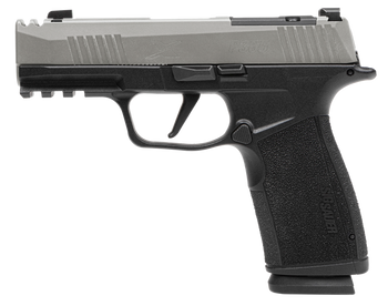 Sig Sauer 365XCA9TCOMP P365 XMacro Compact 9mm Luger 17+1 3.10" Stainless Steel Optic Ready/Serrated Slide, Black Nitron Stainless Steel Frame w/Picatinny Rail, XMacro Polymer Grip, RMSc Footprint    