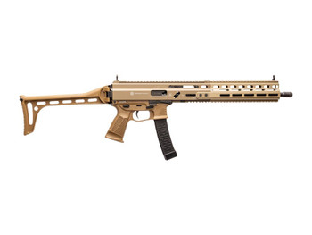 Grand Power 810091157992 SP9A3 Stribog 9mm Luger 30+1 16" Black Threaded Barrel, M-LOK Handguard, Flat Dark Earth Aluminum Picatinny Rail Receiver, Polymer Side Folding Stock, FDE Polymer Grip