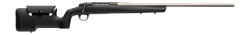 Browning 036120294 X-Bolt 2 Special Max LR Full Size 6.5 PRC 3+1 24" Matte Stainless Heavy Sporter Threaded Barrel, Matte Stainless Stainless Steel Drilled & Tapped Receiver, Black Adjustable Max Synt