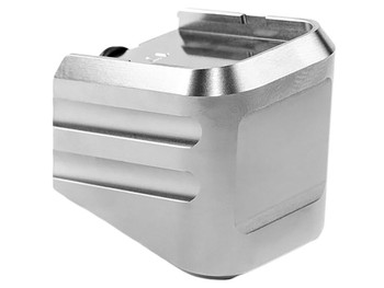 Cross Armory CRG+0MEG17SV Magazine Extension Fits Glock 17/22/31 Gen 1-5 Silver Aluminum