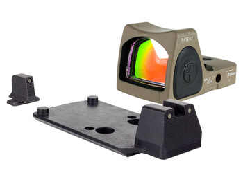 Trijicon 700816 RMR Dual Defense Cerakote Black/FDE 1x 3.25 MOA Red Dot Reticle Fits Sig Sauer M17/18