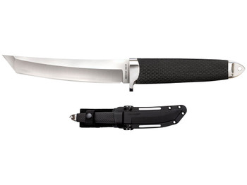 Cold Steel CS-35AB San Mai Master 6" Fixed Tanto Plain Satin VG-10 San Mai Blade/Black Textured/Oval Kray-Ex Handle Includes Sheath
