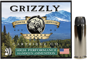 Grizzly Ammo GC45C4   45Colt 265gr Wide Flat Nose Gas Check 20 Per Box/10 Case                                                                                                                          