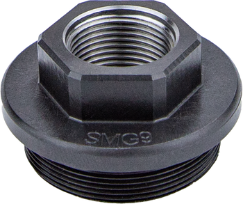 Kgm Suppressors A-SMG9-DTA-S-1 SMG9 Direct Thread Adapter Black Nitride Steel 1/2"x28 Threads                                                                                                           