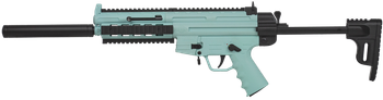 ATI GERGGSG1610M GSG-16  22LR 10+1 16.25" Black Non-Threaded Barrel, Mint Green Picatinny Rail Polymer Receiver, M-LOK Handguards, Collapsible w/Storage Compartment Black Synthetic Stock, Mint Polymer