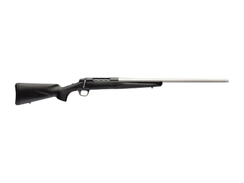 Browning 036115298 X-Bolt 2 Special LR Full Size 7mm PRC 3+1 24" Matte Stainless Threaded Barrel, Matte Stainless Steel Drilled & Tapped Receiver, Black Adj Comb & LOP Synthetic Stock Right Hand
