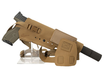 Cole-tac VWX104 Varmint Wrangler XL Pistol Holder Chest Coyote Brown Left Hand