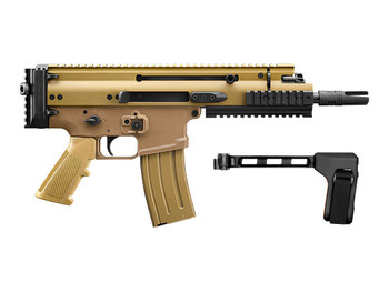 FN 38101887 SCAR 15P 300 Blackout 30+1 7.50" Black Flat Dark Earth Picatinny Rail Aluminum Receiver SB Tactical Brace