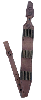 1791 Gunleather HNTASMRBRWA Hunt Ammo Sling Oiled Brown Leather 32" to 37" OAL                                                                                                                          