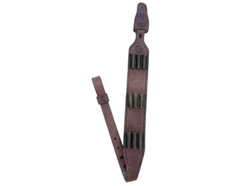 1791 Gunleather HNTASMRBRWA Hunt Ammo Sling Oiled Brown Leather 32" to 37" OAL