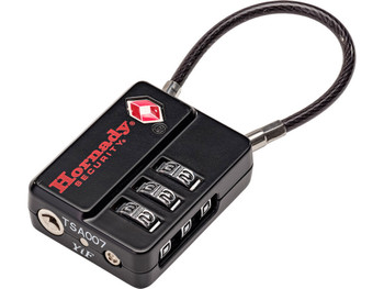 Hornady 96023 Flex Micro TSA Lock Open w/ Combination Black Aluminum
