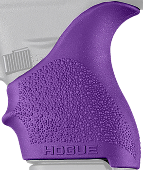 Hogue 18206 HandAll Beavertail Grip Sleeve Textured Purple Rubber for Glock 42, 43                                                                                                                      