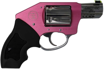 Charter Arms 53812 Off Duty Coyote 380 ACP 5rd 2" Stainless Ported Barrel, High Polished Cylinder, Pink Aluminum Frame, Black Finger Grooved Rubber Grip, Concealed Hammer                              