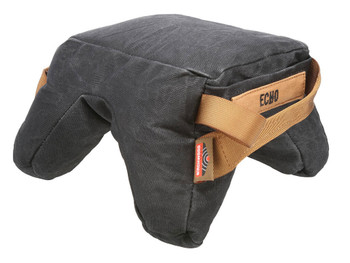 Birchwood Casey BC-BAG-SSEH Steady-Shot Echo Bag Heavyweight Prefilled Black Wax Canvas Front and Rear Bag