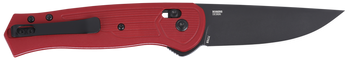 CRKT 7170R SERO  EDC 3.02" Folding Plain Black TiNi S35VN SS Blade, Red Textured GRN Handle                                                                                                             