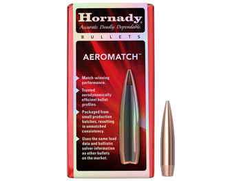 Hornady 30719 Aeromatch 30Cal 175gr Hollow Point Boat Tail 100 Per Box/15 Case