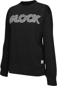 Glock AP96257 Crewneck Raglan Fleece Black Cotton/Polyester Long Sleeve Large                                                                                                                           