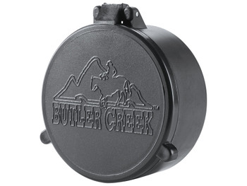 Butler Creek 30200 Flip-Open Objective Scope Cover 43.20mm Obj. Size 20 Black Polymer