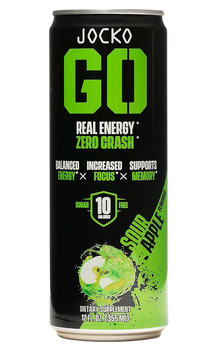 Jocko Fuel 29003 Sour Apple Energy Drinks 12oz 12Pack                                                                                                                                                   