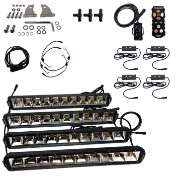 Foxpro MUDCT4KIT Mud Cutter Light Kit  Black 2810/3380/4408 Lumens White/Amber/Mixed LED                                                                                                                