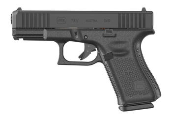 Glock UV1950201 G19 V Compact 9mm Luger 15+1 4.02" Black Barrel & Steel Serrated Slide, Black Polymer Frame w/Accessory Rail, Interchangeable Backstrap                                                 