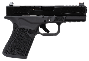 Faxon Firearms FX19D02 FX-19 Duty Gen 2 Compact Frame 9mm Luger Black DLC Stainless Steel Optic Ready/Serrated Slide, Black Polymer Frame w/Picatinny Rail, Black Textured Grip                         