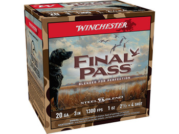 Winchester Ammo FP203254 Final Pass 20Gauge 3" 1oz 2.5/4Shot 25 Per Box/10 Case