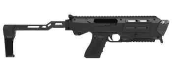 Meta Tactical Llc MX1-PS-BK MX-1 Conversion Kit Compatible w/Glock, Aluminum Frame w/M-LOK & Picatinny Rail, Black Polymer Folding Stabilizer                                                           