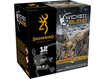 Browning Ammo B193431230 Wicked Blend 12Gauge 3" 1 1/4oz BB/1BI Shot 25 Per Box/10 Case