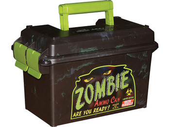 MTM Case-Gard AC50Z Ammo Can 50Cal Rifle Black w/Zombie Green Accents Polypropylene