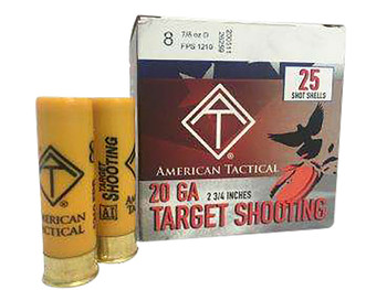 ATI Target Load 20Gauge 2.75" 7/8oz 8Shot 25 Per Box/10 Case