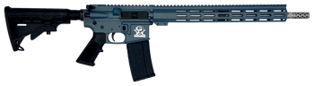 Great Lakes Firearms GL15223SSBLU AR-15  223 Wylde 30+1 16" Stainless Barrel, Blue Titanium Cerakote Receiver, Full Picatinny Rail,  Black Collapsible Stock, Polymer Grip                              