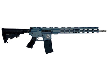 Great Lakes Firearms GL15223SSBLU AR-15 223 Wylde 30+1 16" Stainless Barrel, Blue Titanium Cerakote Receiver, Full Picatinny Rail, Black Collapsible Stock, Polymer Grip