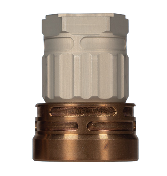 Q LLC ACCE9MOUNTTRILUGCLEAR Erect9r Three-Way Mount 9mm Aluminum/Stainless Steel Clear Hardcoat Anodized Tan                                                                                            