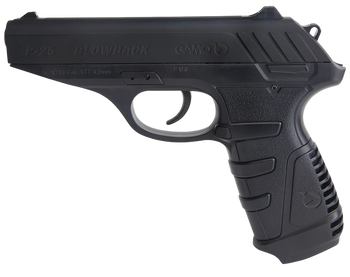Gamo 611138054 P-25 Blowback Air Pistol CO2 177 16+1 Black Textured Polymer Grips                                                                                                                       