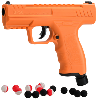 Beeman 6053 Projectile Launcher Combo Orange CO2 50 Cal, 8 Pepper Balls, 8 Steel Balls                                                                                                                  