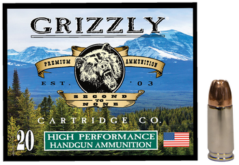 Grizzly Ammo GC9MM19mm Luger 115gr Jacketed Hollow Point 20 Per Box/10 Case                                                                                                                             
