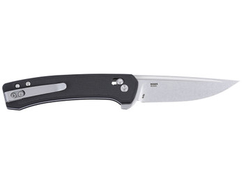 CRKT 7075 Q Compact 3.05" Folding Drop Point Plain Stonewashed 14C28N Steel Blade, Black GRN Handle