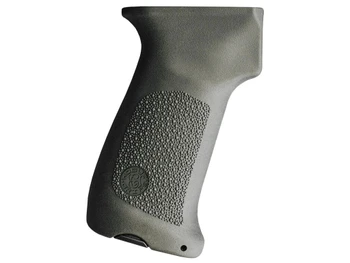 Hogue 74031 Pistol Grip w/o Finger Grooves OD Green Overmolded Rubber Fits AK-47/AK-74