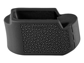 Hogue 18610 Extension Base Pad Fits Glock 19 Compatible w/ 10/15rd Magazines Black Overmolded Rubber