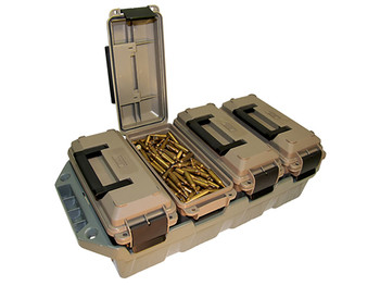 MTM Case-Gard AC4C 4-Can Ammo Crate 30Cal Dark Earth/Army Green Polypropylene