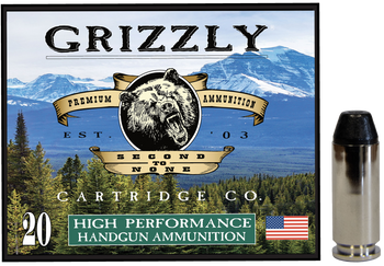 Grizzly Ammo GC10M10   10mmAuto 220gr Full Metal Jacket Flat Point 20 Per Box/10 Case                                                                                                                   