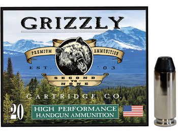Grizzly Ammo GC10M10 10mmAuto 220gr Full Metal Jacket Flat Point 20 Per Box/10 Case