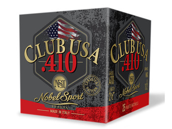 Nobel/eurosports Llc ANS4128 Club USA 410Gauge 2.50" 1/2oz 8Shot 25 Per Box/10 Case